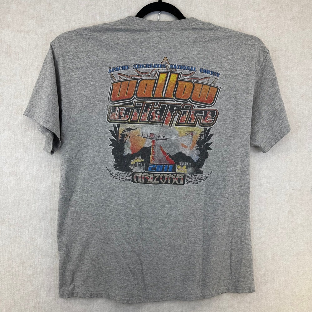 Thrashed Mens XL T Shirt Apache National Forest Wallow Wildfire Arizona 2011